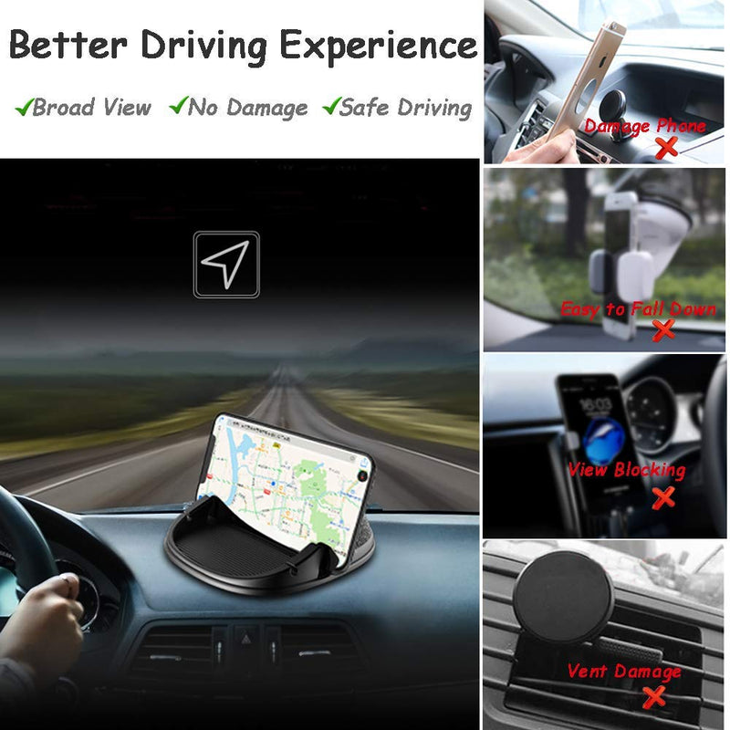 [Australia - AusPower] - Car Phone Holder, Car Phone Mount Silicone Phone Car Dashboard Car Pad Mat Various Dashboards, Anti-Slip Desk Phone Stand Compatible with iPhone, Samsung, Android Smartphones, GPS,AA3 (Stand) 