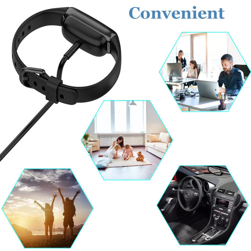 [Australia - AusPower] - EXMRAT Charger for Fitbit Charge 5, Magnetic USB Charging Cable Cord for Fitbit Charge 5 Activity Tracker Accessories 3.3ft / 100cm 