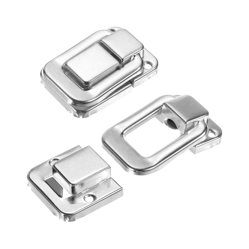 [Australia - AusPower] - uxcell 10Pcs Toggle Catch Lock, 1.89" x 1.26" (LxW) Iron Hasp Lock Latch Clasp for Jewelry Box Wooden Case Toolbox, Silver 