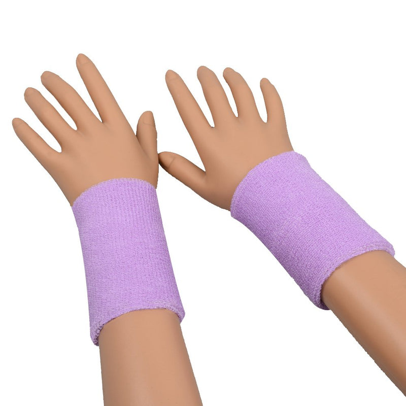 [Australia - AusPower] - ColorYourLife 10 Pairs (20 Pieces) Colorful Sports Wristbands Wrist Sweatbands Wrist Sweat Bands 
