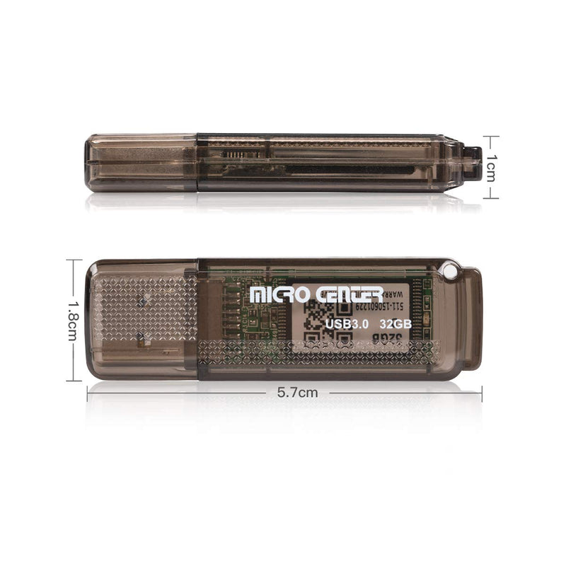 [Australia - AusPower] - Micro Center SuperSpeed 5 Pack 32GB USB 3.0 Flash Drive Gum Size Memory Stick Thumb Drive Data Storage Jump Drive (32G 5-Pack) 