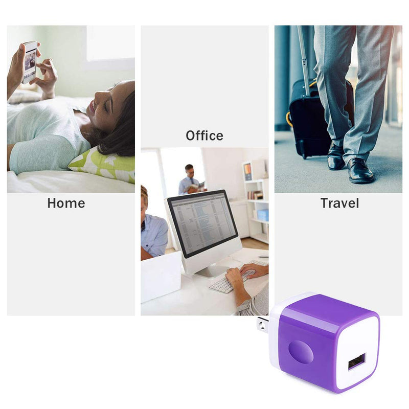 [Australia - AusPower] - USB Wall Plug, GiGreen Single Port Fast Charging Block 5Pack USB Charging Plug Cube Wall Adapter Compatible iPhone 13 Pro Max 12 SE 11 Xs 8 7 6S, Samsung S21+ S10 S9 S8 S7 S6 Note 20Ultra, LG G8, Moto 