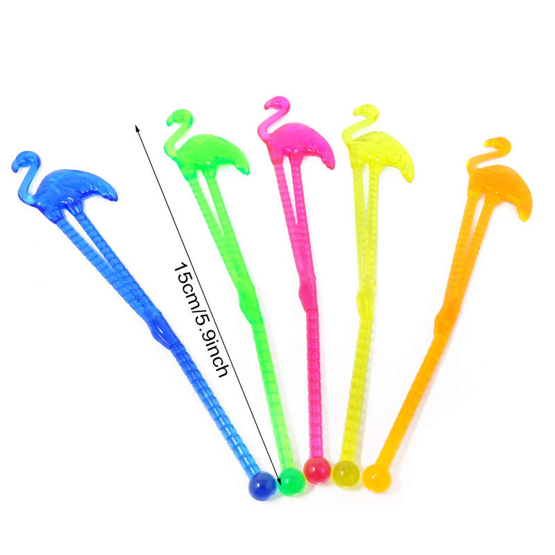 [Australia - AusPower] - Honbay 50PCS Fun Swizzle Sticks Tropical Flamingo Shaped Cocktail Ice Drink Stirrers 