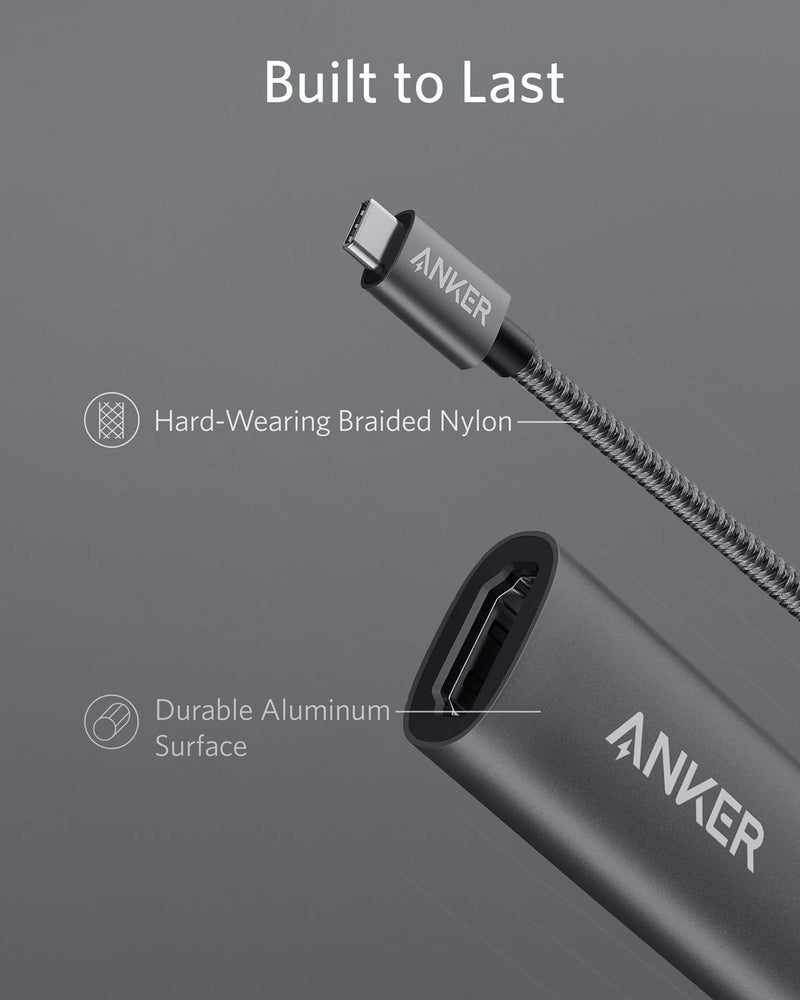 [Australia - AusPower] - Anker USB C to HDMI Adapter (4K@60Hz), 310 USB-C Adapter (4K HDMI), Aluminum Portable USB C Adapter, for MacBook Pro, MacBook Air, iPad Pro, Pixelbook, XPS, Galaxy, and More 