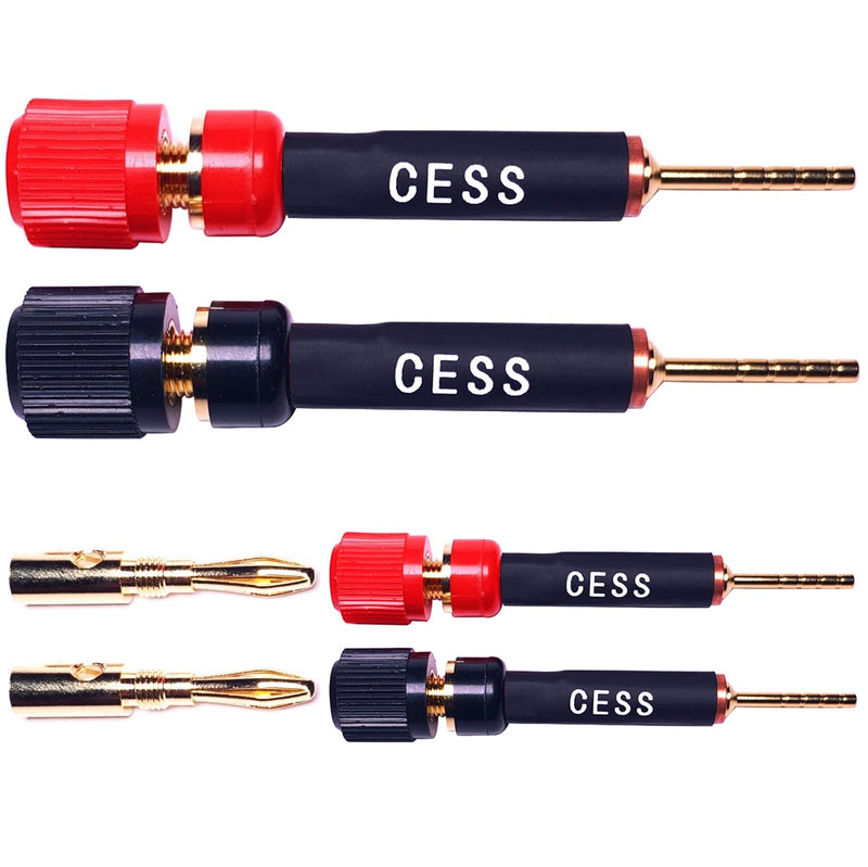 [Australia - AusPower] - CESS-129 Pin Banana Plug to Female Banana Jack and Binding Post Wire Connect Terminal for Speaker/Amplifier, 4 Pack 