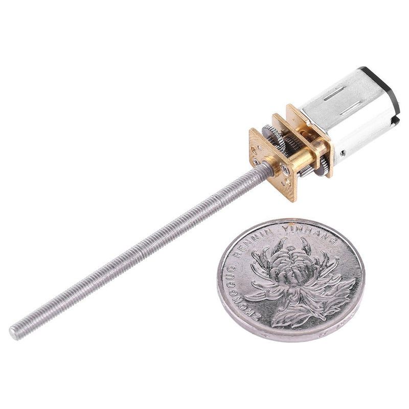 [Australia - AusPower] - DC Motor Threaded Output Shaft Lead Screw 6V Motor Stepper Lead Screw Actuator Gear Motor with Long M3*55MM Lead Screw Thread Output Shaft, 30/60/100/150/200/300/400/500RPM(6V 30RPM) 