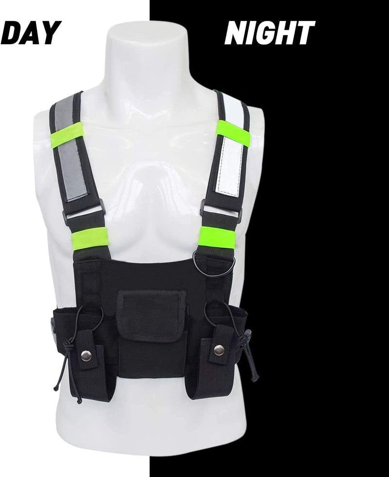 [Australia - AusPower] - Universal Radio Chest Harness Rig - Front Pack Pouch Holster Vest Rig Chest Bag Carry Case for Two Way Radio Walkie Talkie(Rescue Essentials) 