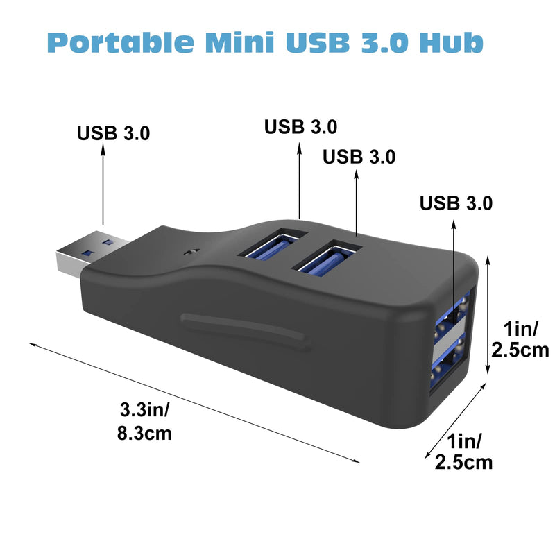 [Australia - AusPower] - VCOM 4-Port USB 3.0 Data Hub for Laptop, Portable Mini USB A Splitter High Speed for Desktop Computer, Surface Pro, USB Sticks, Flash Drive, Mobile HDD, Headset, Keyboard, Mouse 
