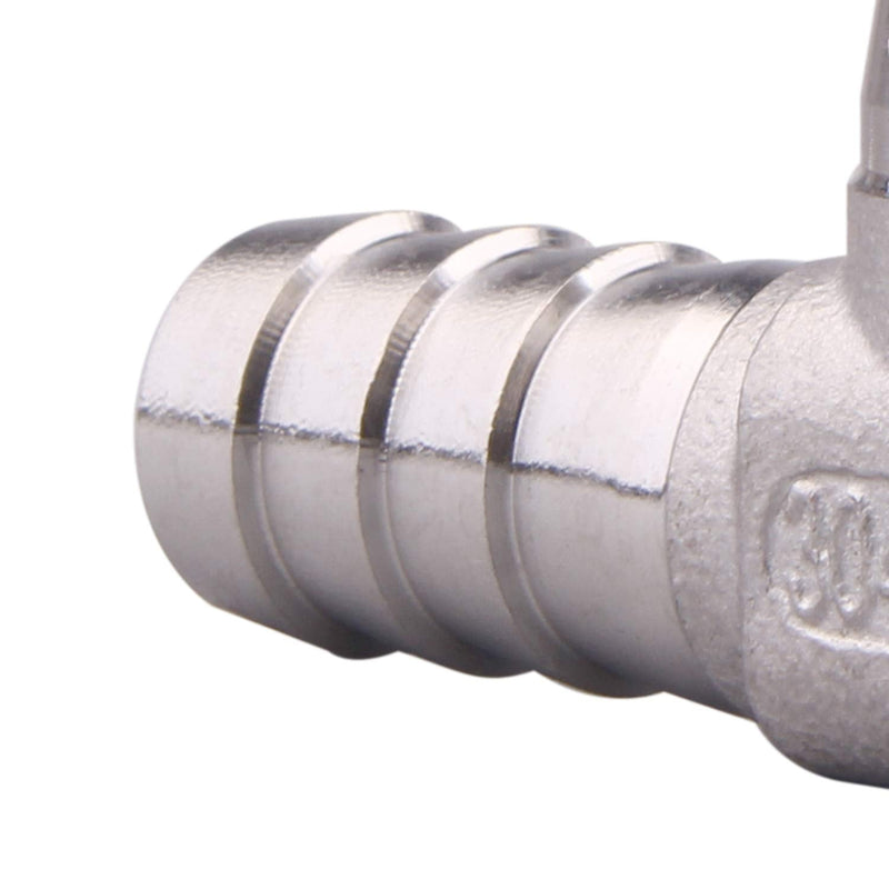 [Australia - AusPower] - DERPIPE Stainless Steel 5/8" Hose Barb, 3 Way Tee T Shape Union Barbed Splitter Fitting 5/8" 