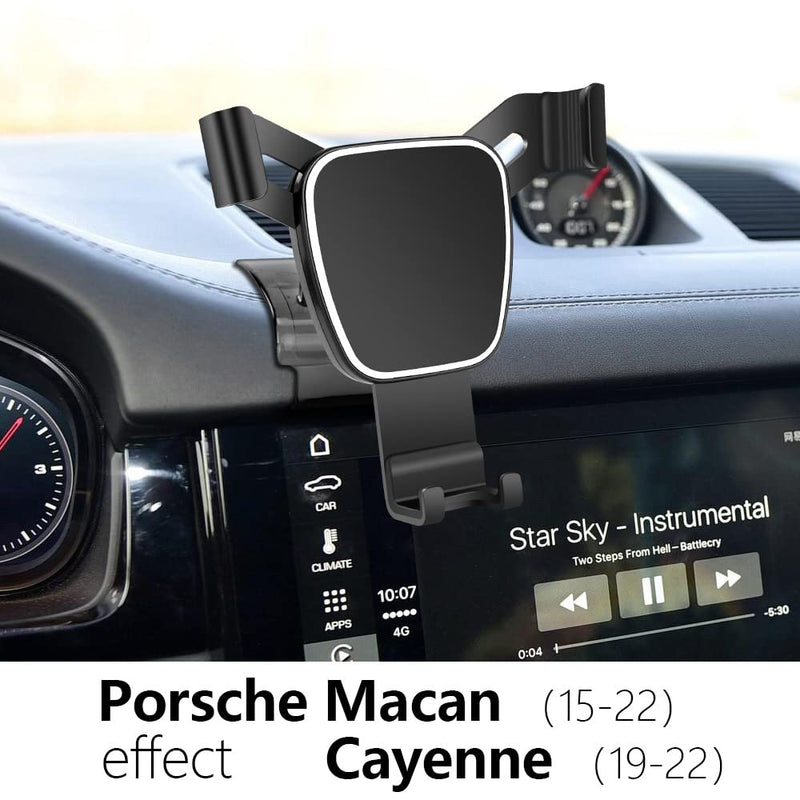 [Australia - AusPower] - LUNQIN Car Phone Holder for 2015-2022 Porsche Macan and 2019-2022 Cayenne Auto Accessories Navigation Bracket Interior Decoration Mobile Cell Phone Mount 