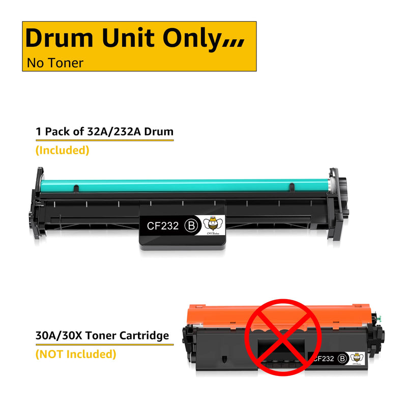 [Australia - AusPower] - CMYBabee Compatible Drum Unit Replacement for HP 32A CF232A Drum for HP Pro M203dw M148dw M227fdw M118dw M148fdw M227fdn Printer (Black, 1 Pack) 