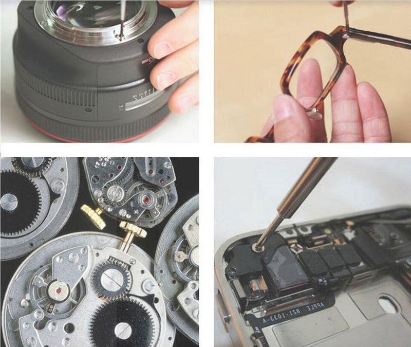 [Australia - AusPower] - Mini Skater 23 Size Nickel Plating Tiny Eyeglass Screws Sunglass Spectacles Watch Repair Replace Micro Parts Assortment kit,1650PCS 