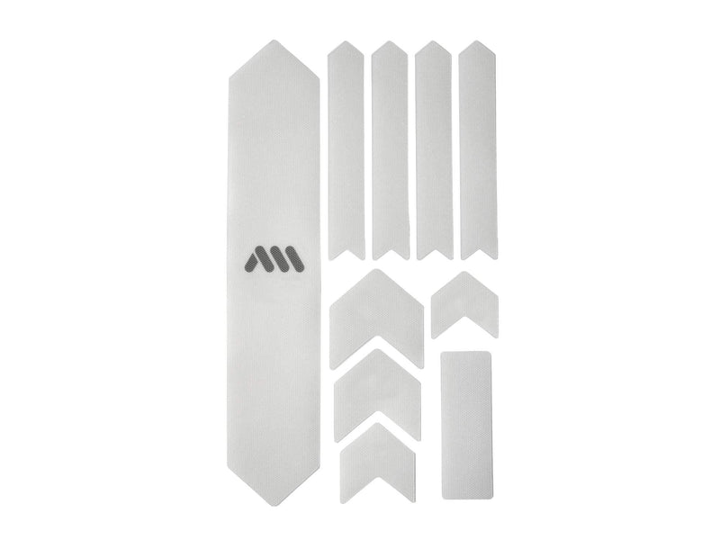 [Australia - AusPower] - All Mountain Style Honeycomb High Impact Frame Guard Extra - Protects Your Bike from Scratches and dings, Clear/Silver 