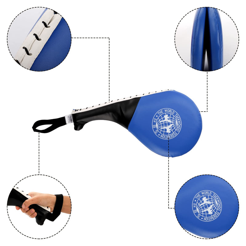 [Australia - AusPower] - Frcctre 2 Pack Taekwondo Kick Pads, Durable Kicking Target Pads, Punching Paddles Striking Kick Pads for Tae Kwon Do Karate Kickboxing Martial Arts Training, 15 x 7.5, Blue 