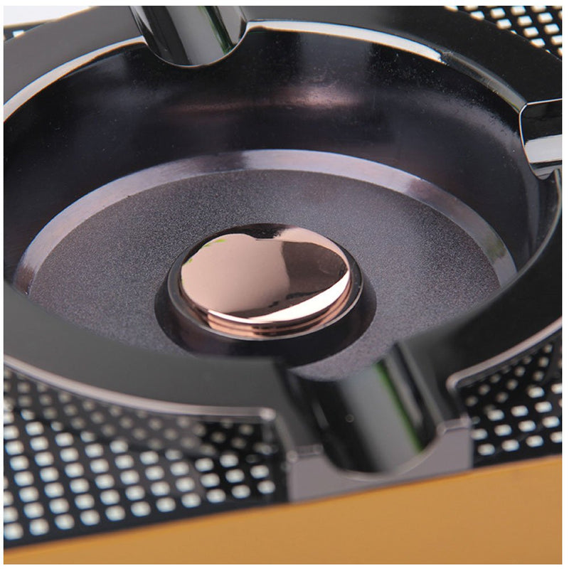 [Australia - AusPower] - OILP Cigar Ashtray Metal Outdoor Cigar Cigarette Ashtray for Patio/Home Modern Table Cigar Ashtrays -(Square,Alloy) 