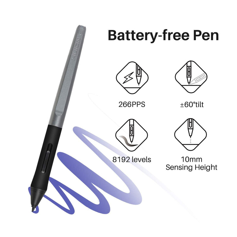 [Australia - AusPower] - Huion Inspiroy H1060P Graphics Drawing Tablet with 2 PCS Digital Pen PW100, OTG Adapter Included 