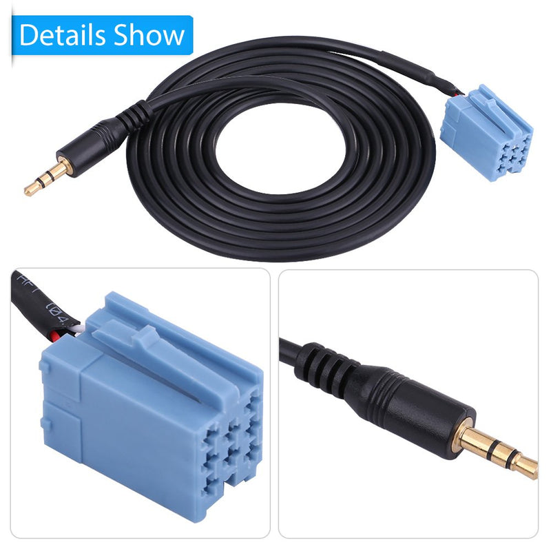 [Australia - AusPower] - Car Audio Adapter Cable, Qiilu AUX Cable Music Interface Adapter 3.5 mm Jack 150cm Length Compatible for /Golf/Passat B5/Bora//Blaupunkt 