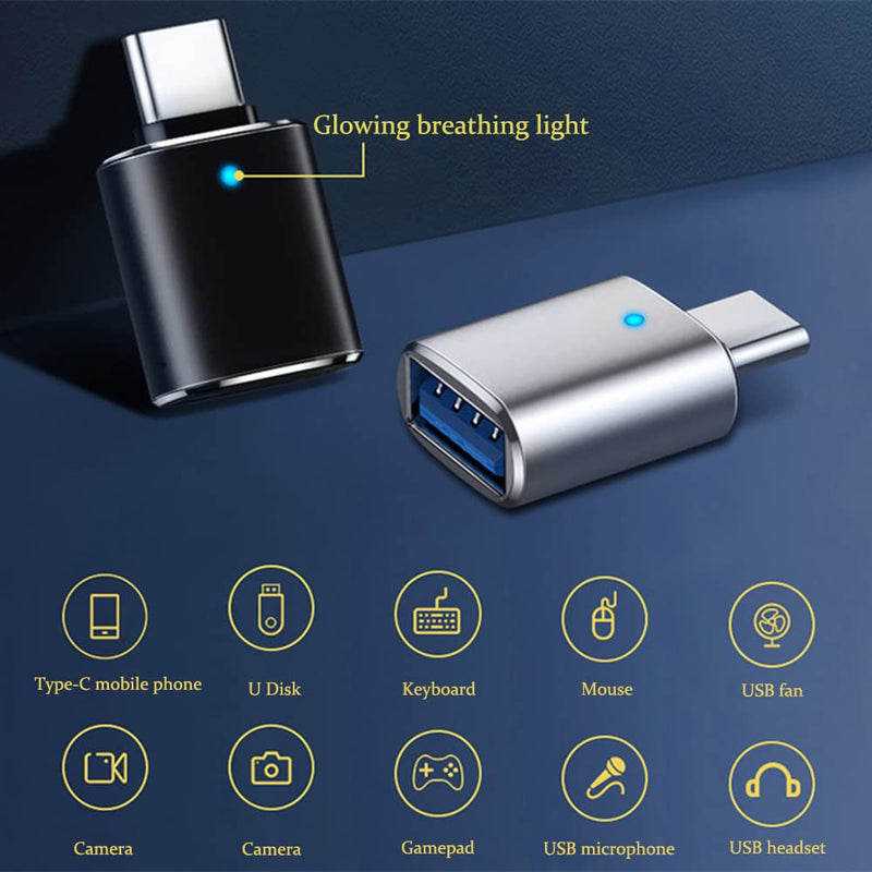 [Australia - AusPower] - Hasski USB C to USB Adapter, Type C Male to USB 3.0 Female Adapter, High-Speed Data Transfer OTG Converter, OTG Adapter for Cell Phone, Media TV, Tablets, Most laptops and More Type-C Devices (2 Pack) 
