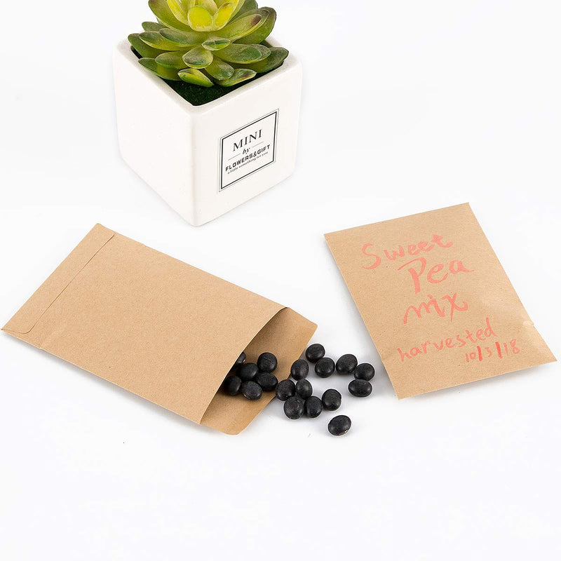 [Australia - AusPower] - 200 Pack Self-Adhesive Small Parts Packets Envelopes Kraft Self Sealing Seed Envelopes Coin Stamps Storage for Home, Garden, Wedding or Office, 2 Size(2.25"×3.5"/3.23"×4.53") 2.25"×3.5" & 3.23"×4.53" 