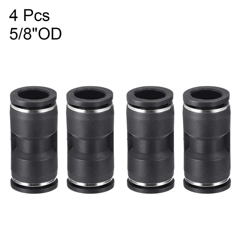[Australia - AusPower] - uxcell Plastic Straight Union Push to Connect Tube Fitting 16mm OD Push Fit Lock 4pcs 
