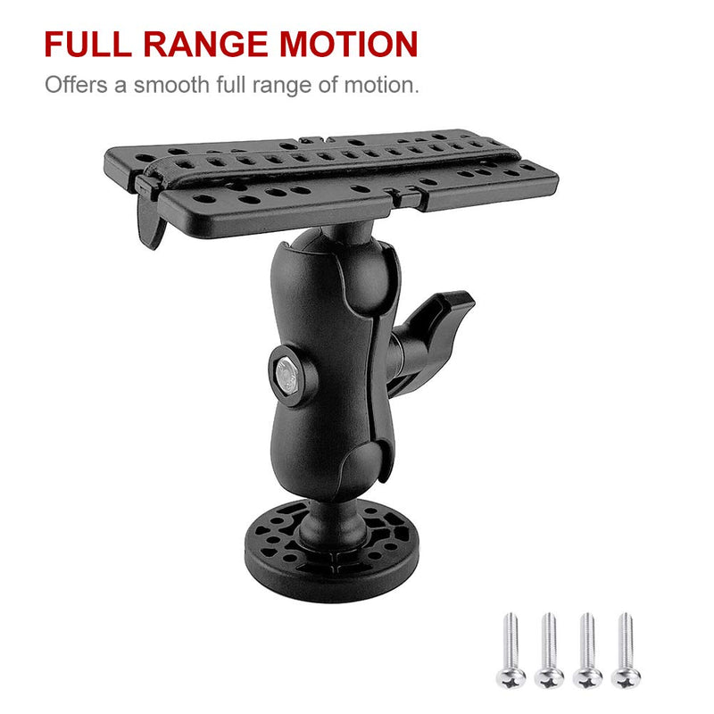 [Australia - AusPower] - CALIDAKA Fish Finder Mount Base, Ball-Mount Fish Finder Mount, 360 Degree Rotation Fish Finder Holder, Universal Marine Electronic Fish Finder Mount, Boat Fish Finder Electronics Mount Black 