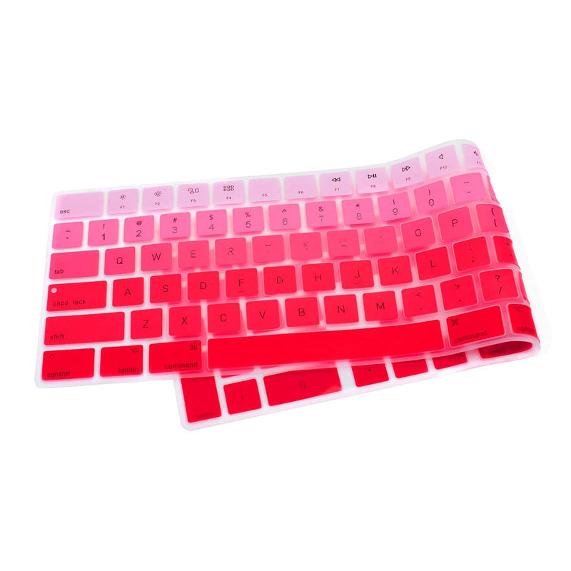 [Australia - AusPower] - WYGCH Ultra Thin Silicone Full Size Wireless Numeric Keyboard Cover Skin for Mac 2017 Latest Magic Keyboard with Numeric Keypad MQ052LL/A A1843 US Layout,Ombre Red Ombre Red 