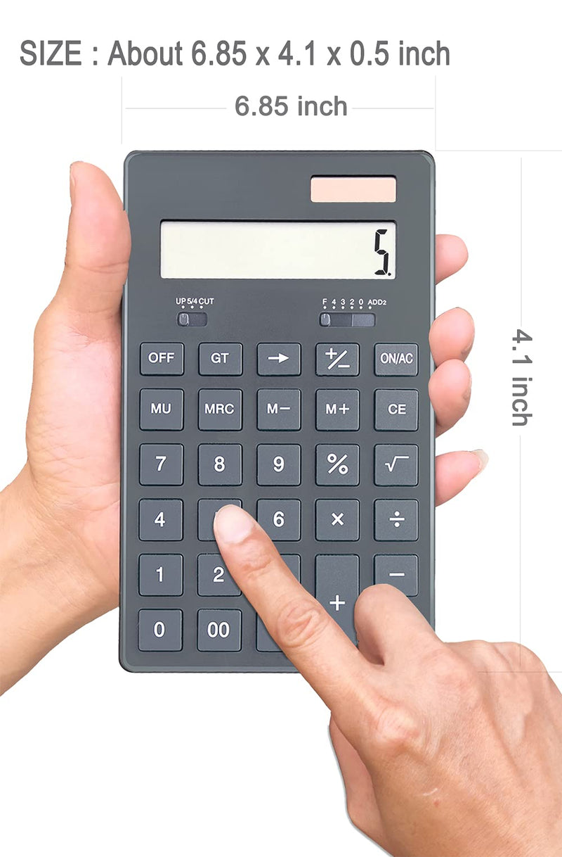 [Australia - AusPower] - Office Calculator,BESTWYA 12 Digit Dual Power Business Handheld Desktop Calculator (Classic Black & White,2 Pieces) Classic Black & White 