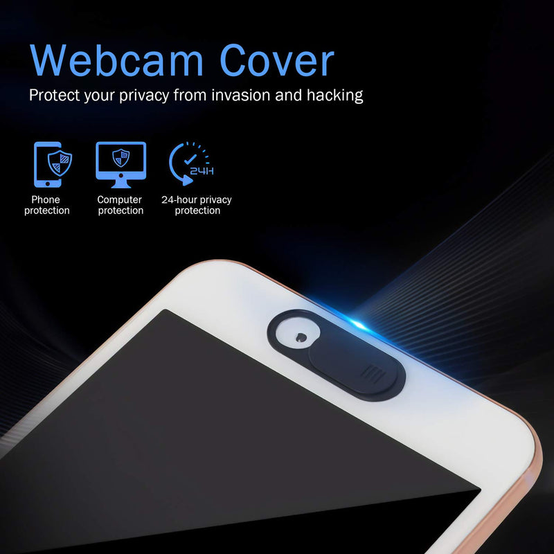 [Australia - AusPower] - Webcam Camera Cover Slide 0.028-Inch Ultra-Thin Camera Cover Protect Your Visual Privacy and Security Webcam Cover for MacBook, Pro, iMac, Laptop, Desktop, Pc, Ipad, iPhone Smartphone (3 Pack) Black/Grey/White-3 Pack 