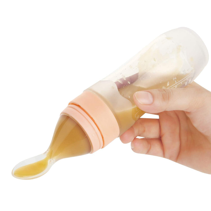 [Australia - AusPower] - PandaEar (2 Pack) Silicone Baby Food Dispensing Spoon|4 oz Infant Fruit Squeeze Feeder| Travel Friendly Kids Toddlers Boys Girl (Blue) Blue 
