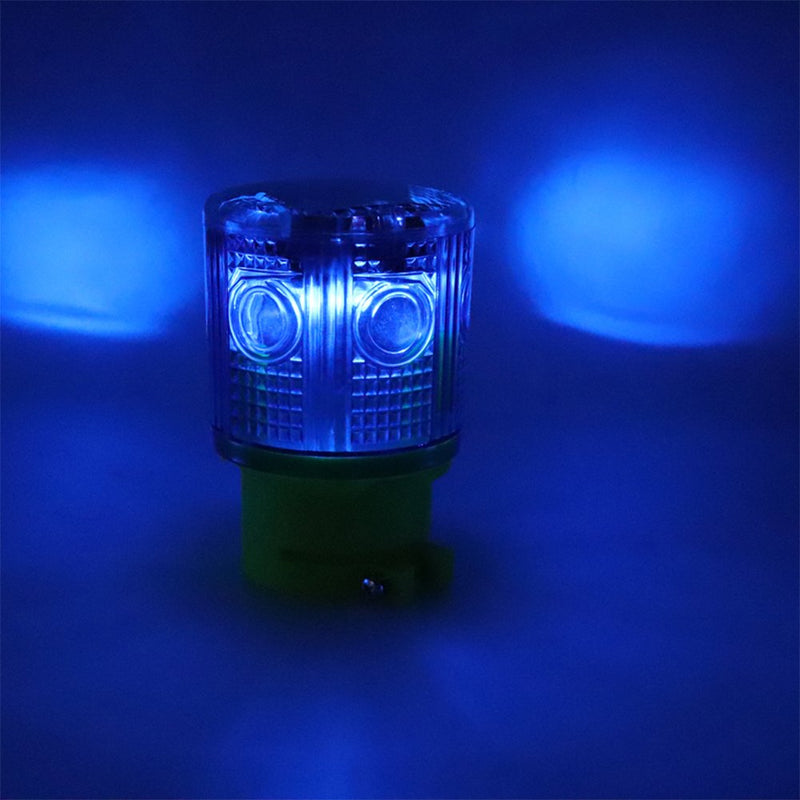 [Australia - AusPower] - Aolyty Solar Strobe Warning Light Strong Magnetic Base Flashing Super Bright 360 Degree Wireless Automatically Turn On Waterproof for Construction Traffic Factory (Blue) Blue 