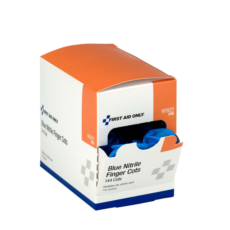 [Australia - AusPower] - First Aid Only Nitrile Finger Cots, 144 Piece Finger Protectors (90922) 