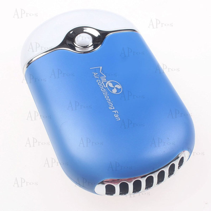 [Australia - AusPower] - APros USB Mini Portable Fans Rechargeable Air Conditioning Cooling Refrigeration Fan For Eyelash (Blue) Blue 