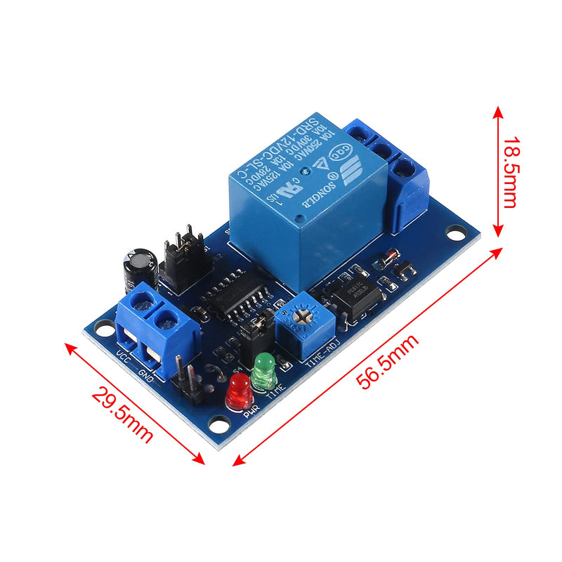 [Australia - AusPower] - AITIAO 3Pcs DC 12V Delay Relay Module Electronics Delay Relay Turn On Off Switch Module with Timer Adjustment Potentiometer Delay Module LED Indicator 