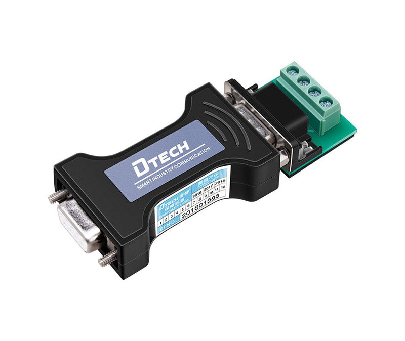 [Australia - AusPower] - DTECH RS232 to RS485 Serial Converter Adapter with 4 Position Terminal Block for Industrial Long Haul Communication Data Supports 600W Anti-Surge 