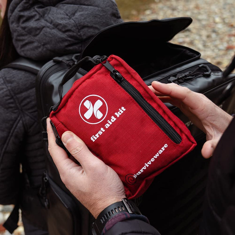 [Australia - AusPower] - Surviveware Comprehensive Premium First Aid Kit Emergency Medical Kit for Trucks, Cars, Camping, Office and Sports and Outdoor Emergencies - Medium 100 Piece Set 