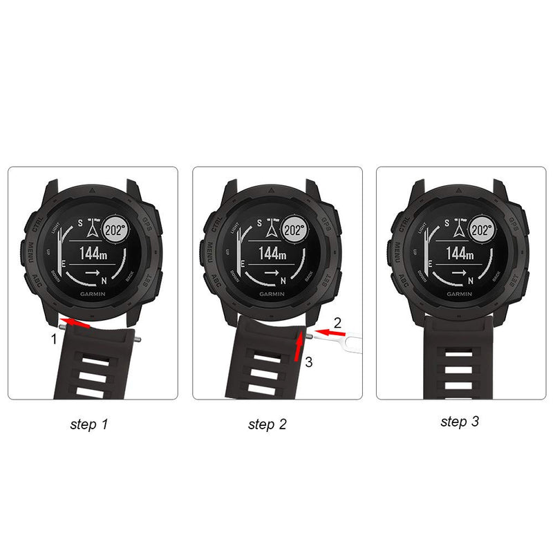 [Australia - AusPower] - NotoCity for Garmin Instinct Band, Soft Silicone Replacement Watch Strap ONLY Compatible Instinct Sports GPS Smart Watch with Adapter Tools 