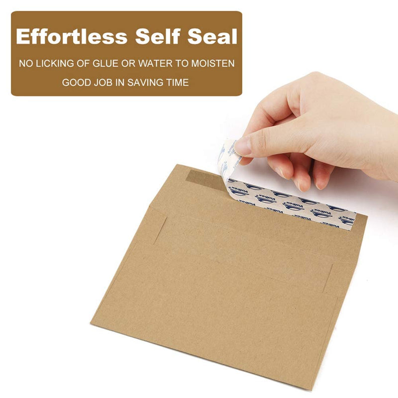 [Australia - AusPower] - ValBox 5x7 Envelopes for Invitation 100 Qty A7 Envelopes Self Seal Brown, Kraft Paper Envelope for 5x7 Cards, Weddings, Baby Shower, Stationery, Office, 5.25 x 7.25 Inches A7 (5.25x7.25 Inches) 