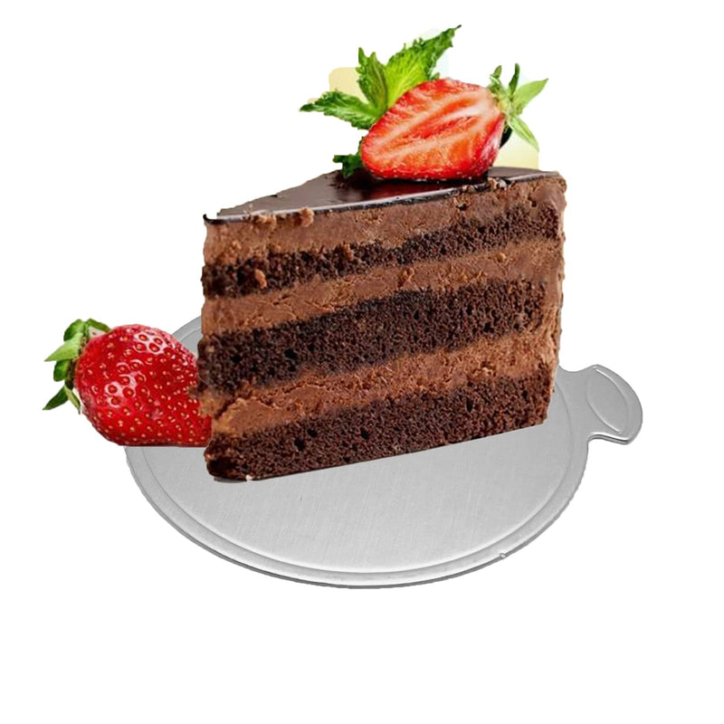 [Australia - AusPower] - 100pcs Mini Cake Boards, 3.1" Mini Round Cardboard, Mousse Cupcake Base for Cake Dessert, Silver 
