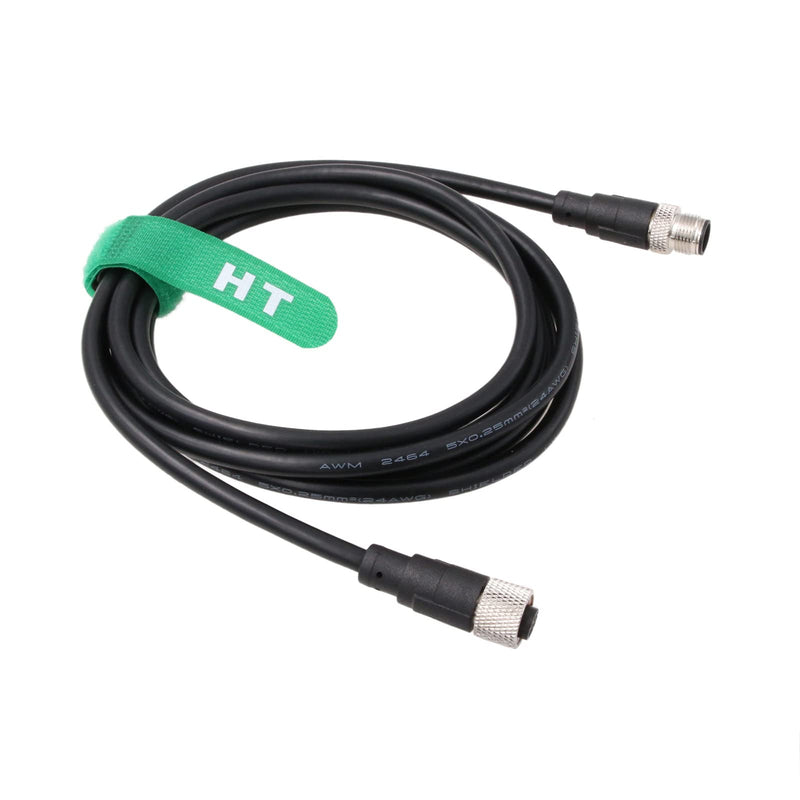 [Australia - AusPower] - HangTon M12 A Coded 5 Pin Male to Female Actuator Sensor Signal Cable for Industrial Controls Automation, Device Network DeviceNet, CANopen, IO Link, Profibus 2m 