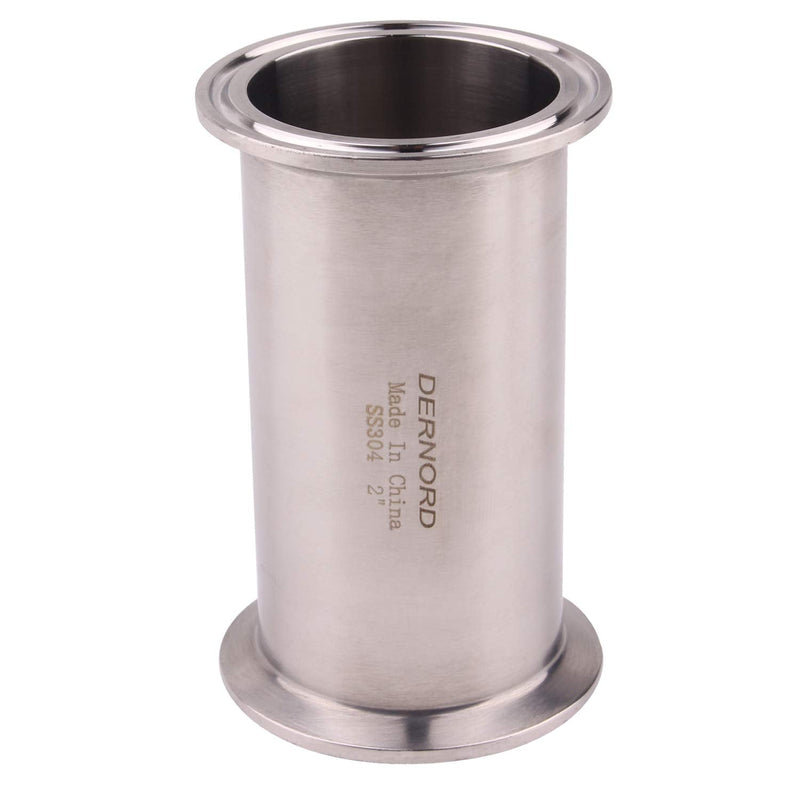 [Australia - AusPower] - DERNORD Sanitary Spool Tube with Clamp Ends,Stainless Steel 304 Seamless Round Tubing with 2 inch Tri Clamp 64MM Ferrule Flange (Tube Length: 2 Inch / 51MM) Tube Length: 2 Inch / 51MM 