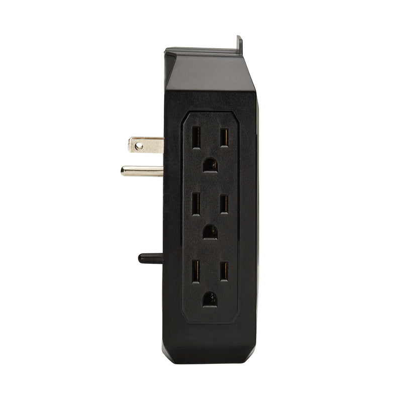 [Australia - AusPower] - Tripp Lite Surge Protector Power Strip 6-Outlets + 1 USB & 1 USB-C Port, Direct Wall Plug-in, Black, Green LED Light, 490 Joules, EMI/RFI Filtering, 20,000 Insurance (SK62USBC) 