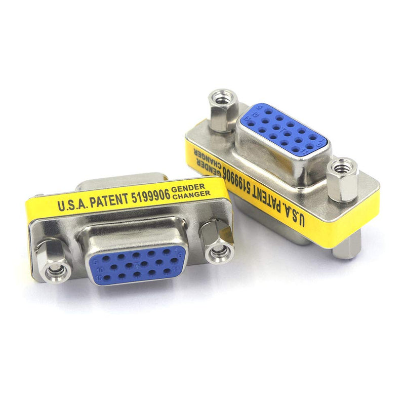 [Australia - AusPower] - VCE VGA Female to Female Adapter SVGA Coupler HD15 Mini Gender Changer VGA Cable Extender, 4 Pack 