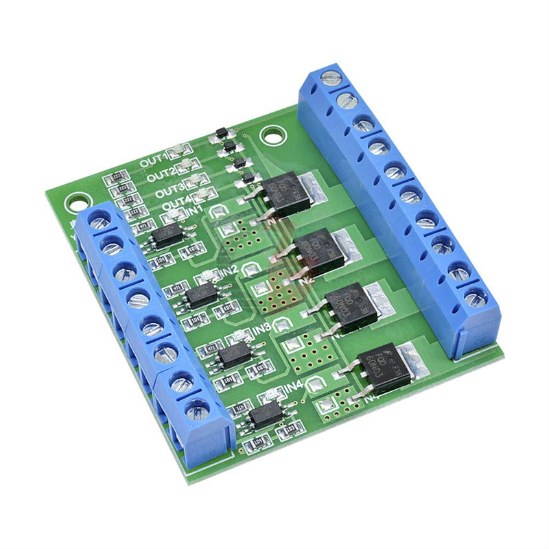 [Australia - AusPower] - ANMBEST MOSFET Trigger Switch 4 Channel Drive Module 400W DC 3.7-27V 10A Large Power PWM Adjustment Electronic Switch Control Board FET 4 