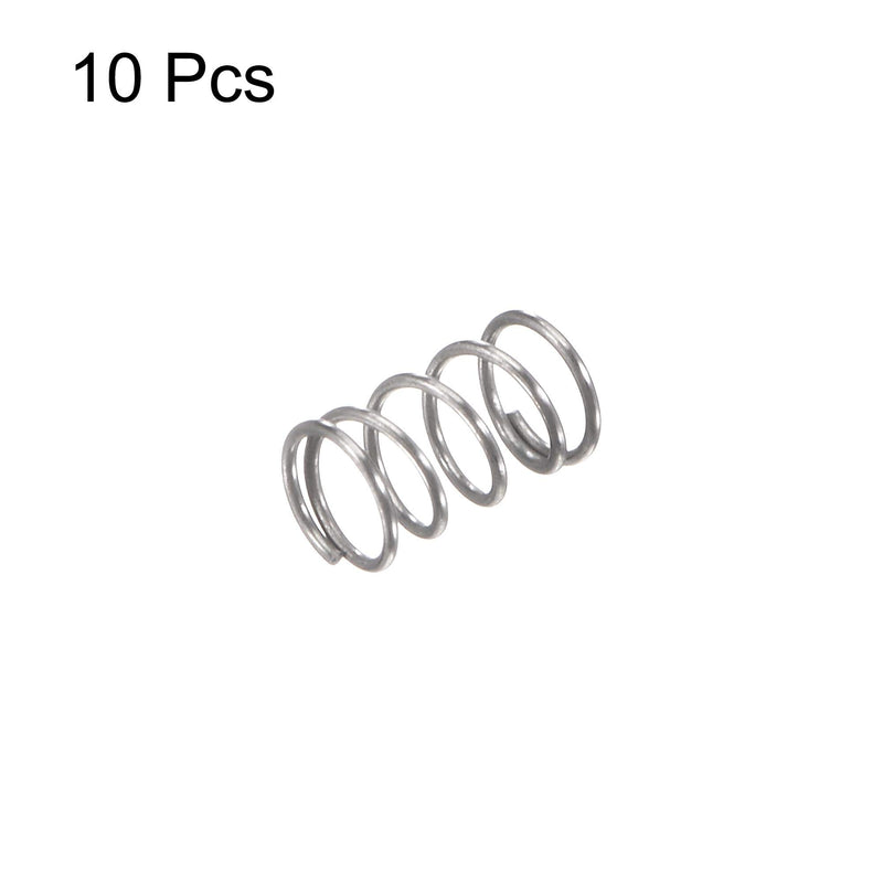 [Australia - AusPower] - uxcell Compression Spring,304 Stainless Steel,3mm OD,0.3mm Wire Size,5mm Compressed Length,3mm Free Length,2N Load Capacity for Home Projects, Silver Tone,10pcs 5mm 