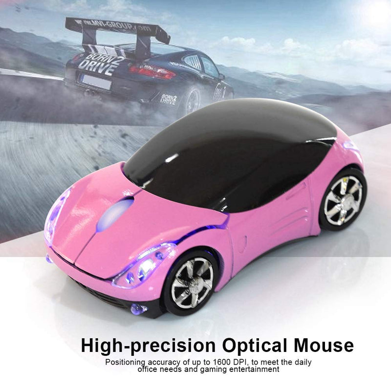 [Australia - AusPower] - Wireless Mouse, 2.4G Wireless Mouse Bluetooth Optical Mouse 1600DPI for Mac/ME/Windows PC/Tablet Gaming Office, 10m Wireless Transmission, Equipped with a Receiver Storage(Pink) 