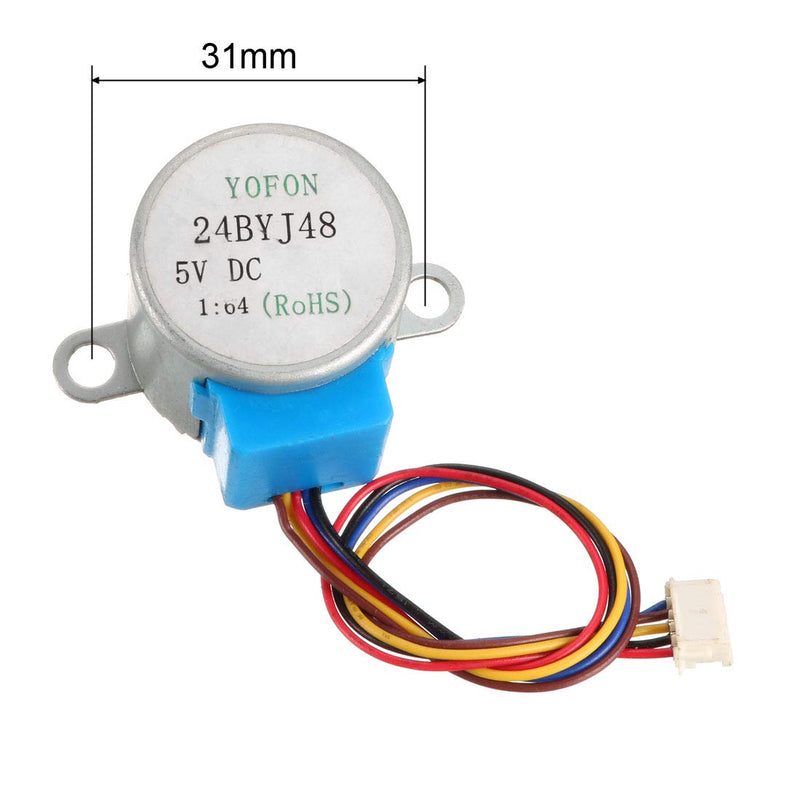[Australia - AusPower] - uxcell 2PCS 24BYJ48 DC 5V Reduction Stepper Motor Micro Reducer Motor 4-Phase 5-Wire 1/64 Reduction Ratio 