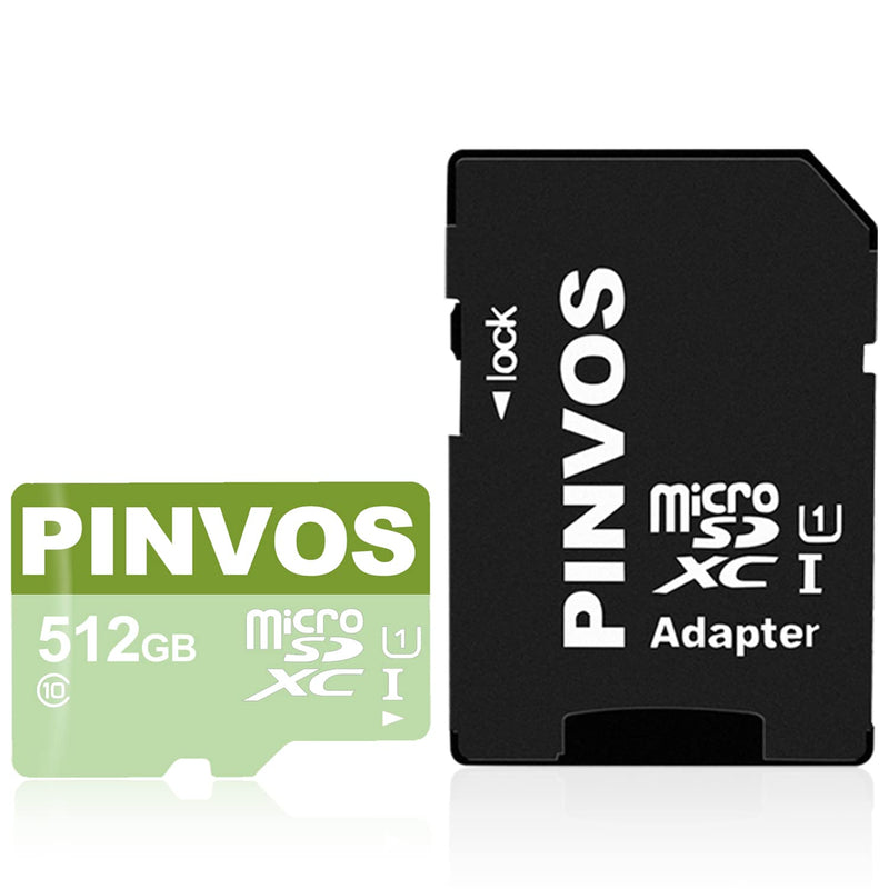 [Australia - AusPower] - 512GB Micro SD Card - Micro SD 512GB SD Card Micro SDXC U1 Class 10 High Speed C10 512GB Memory Card TF Card with Adapter green 