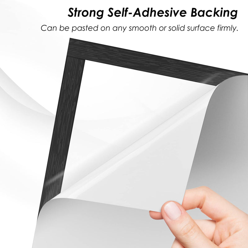 [Australia - AusPower] - MaxGear Magnetic Sign Holder 8.5 x 11 Wall Mount, Self Adhesive Display Picture Frames with Strong Magentic Border and Clear PVC, Document Poster Paper Holder for Home Office Store (Black, 3 Pack) 
