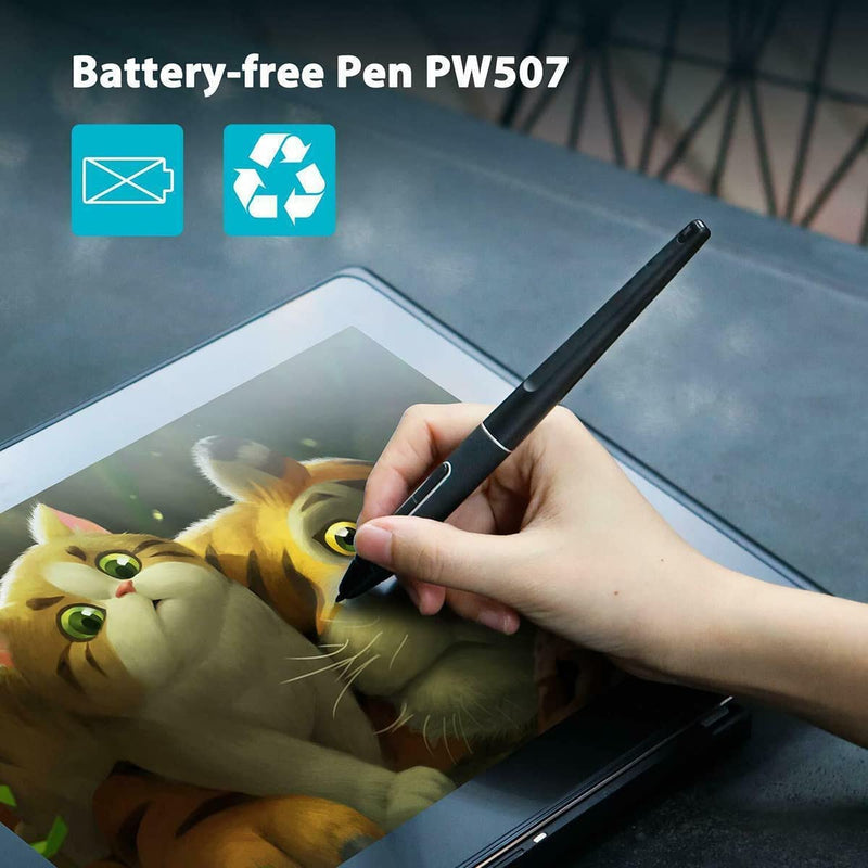 [Australia - AusPower] - Stylus Digital Pen for Touch Screens,Stylus Smart Pencil,PW507 Portable Graphic Tablet Pen 8192 Level High Sensitivity Digital Tablet Stylus Black for HUION Tablet Kamvas Pro 12/13/16/Kamvas 16/20 