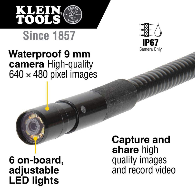 [Australia - AusPower] - Borescope Digital Camera with LED Lights, for Android Devices, USB-C or Micro-USB Connection; No Batteries Needed Klein Tools ET16 USB Connection 